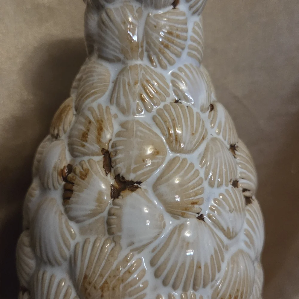 Coastal Seashell Encrusted Vase Home Decor Beach House Boho